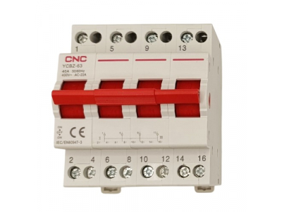Changeover Switch CNC YCBZ-40, 4P, 40A, 1-0-2