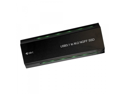 M.2 PCIe NGFF/NVMe SSD case USB3.2, 20Gbps, RGB