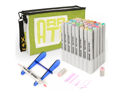 Double-sided Marker Pens ARRTX Oros, 40 Colours, pastel tone shade