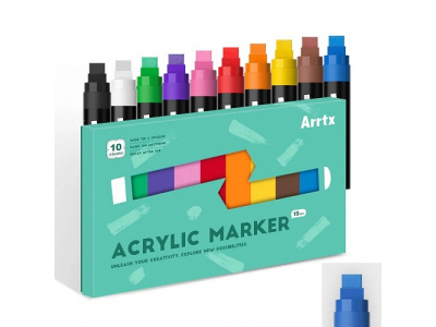 Acrylic Marker Pens ARRTX Jumbo, 10 Colours