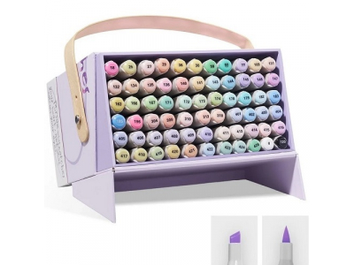 Double-sided Marker Pens ARRTX Oros, 66 Colours, pastel tone shade
