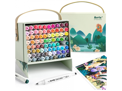 Double-sided Marker Pens ARRTX Alp, 80 Colours