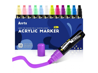 Acrylic Marker Pens ARRTX, 12 Colours