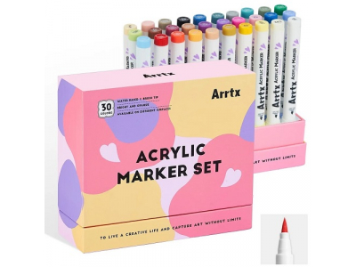 Acrylic Marker Pens ARRTX 30D, 30 Colours