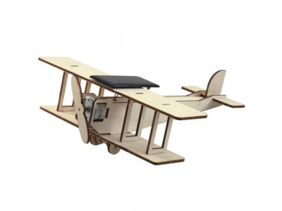Solar Powered Toy "Biplane Flying Star"