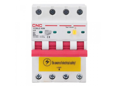 Residual Current Breaker with Over-Current, 4P, 16A, class C, 30mA, 6kA