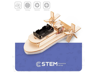 Wooden Assembly Kit Paddle Steamer, STEM Educational Toy