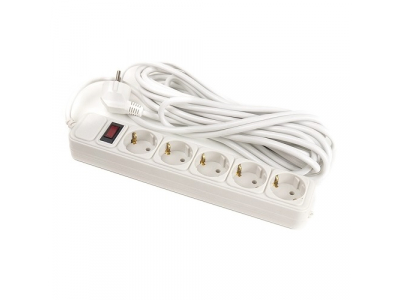 Extension cord 7m, 5 sockets, with switch