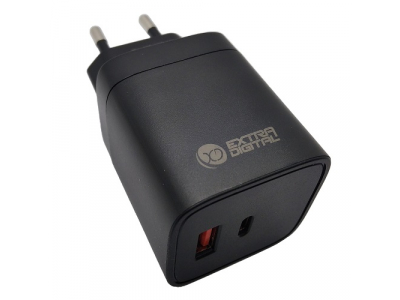 Charger EXTRA DIGITAL GaN USB Type-C, USB Type-A: 45W, PPS