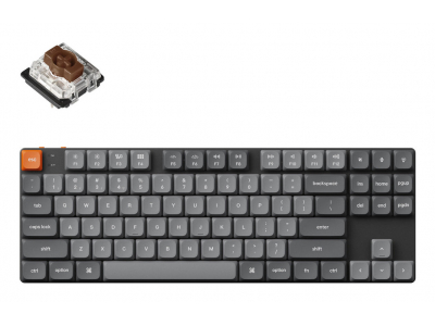  Keychron K1 Max RGB - US Layout - Hot-Swappable Low Profile Gateron Brown Wireless Keyboard K1M-H3