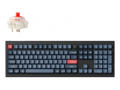  Keychron V6 Max RGB - US Layout - Hot-Swappable Gateron Jupiter Red Wireless Keyboard V6M-D1