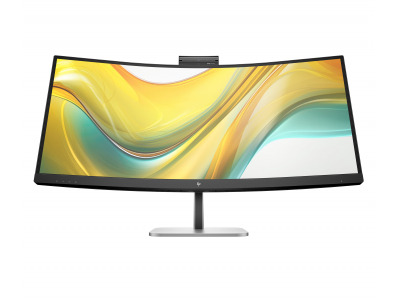  HP 534pm Series 5 Pro WQHD USB-C Curved Conferencing PVC Free Monitor - 34" 3440x1440 WQHD 400-nit AG, VA, USB-C(100W/15W)/HDMI/DisplayPort, 3x USB-A, speakers, 5MP webcam, RJ-45 LAN, height adjustable/tilt/swivel, 3 years (replaces E34m) 9E0Z2A5#ABB