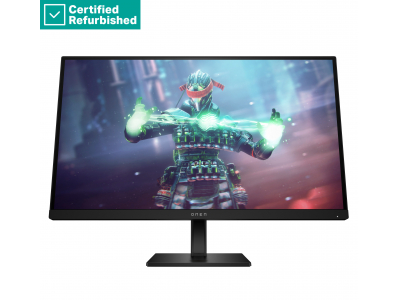  RENEW SILVER OMEN by HP 27k UHD Gaming Monitor - 27" 3840x2160 UHD 400-nit 144 Hz AG, IPS, USB-C/2x HDMI/DisplayPort, 2x USB-A, speakers, height adjustable/tilt/pivot, 1 years 780G8AAR#ABB