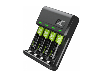 Bateriju lādētājs Green Cell VitalCharger and 4x AAA Ni-MH 800mAh Batteries
