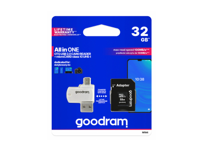 Goodram MicroSD 32GB All in one class 10 UHS I + Card reader