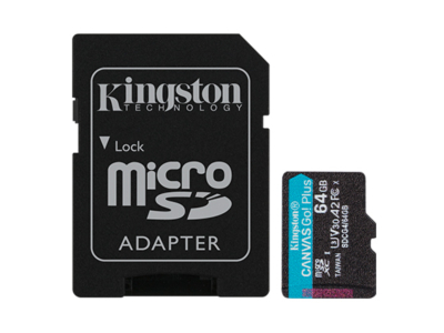 Atmiņas karte Kingston microSD Canvas Go Plus Gen4 64GB