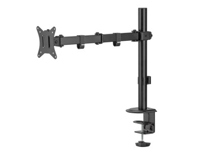 Maclean MC-753N LCD Monitor Desk Mount 17-32" 9kg VESA 75x75 100x100 Single Arm Extendable Adjustable