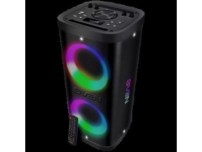 Portable speaker SVEN PS-930, black, power output 2x75W (RMS), TWS, Bluetooth, FM, USB, microSD, LED-display, lithium battery SV-022402