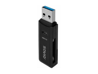 Karšu lasītājs Savio USB 3.0 SD Reader Black