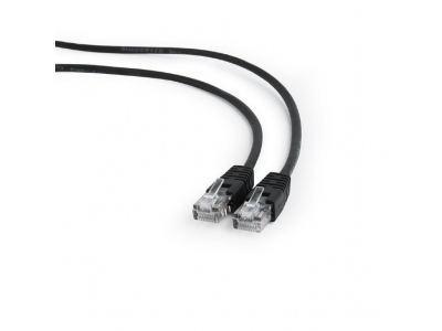 PATCH CABLE CAT5E UTP 0.25M/BLACK PP12-0.25M/BK GEMBIRD