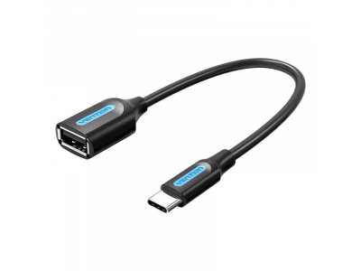 CABLE USB2.0C MALE TO A FEMALE/0.15M BLACK CCSBB VENTION