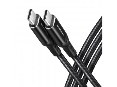 CABLE USB-C TO USB-C 1M 60W/HQ BLACK BUCM-CM10AB AXAGON