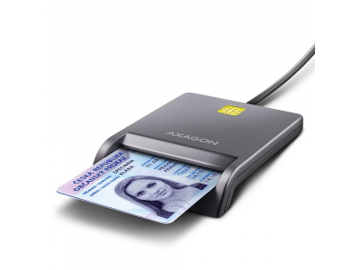 CARD READER FLAT SMARTCARD/ID/USB2.0 1.3M CRE-SM3T AXAGON