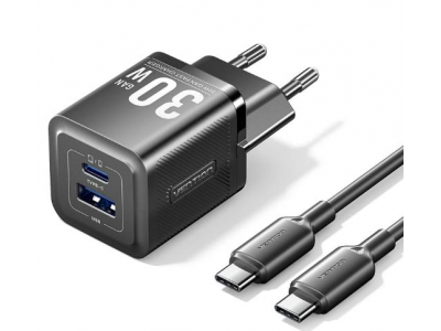 MOBILE CHARGER WALL USB +CABLE/30W 2P TZ-FEQB0-EU-01 VENTION