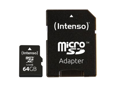 MEMORY MICRO SDXC 64GB C10/W/ADAPTER 3413490 INTENSO
