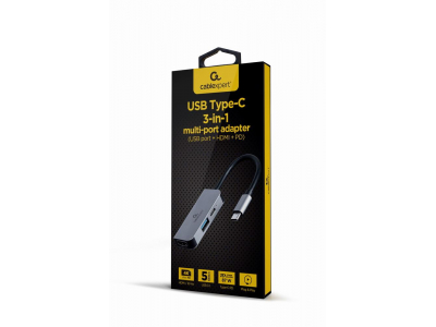 I/O ADAPTER USB-C TO HDMI/USB3/3IN1 A-CM-COMBO3-02 GEMBIRD