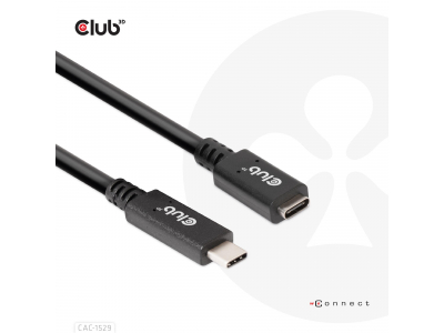 CABLE USB-C TO USB-C 2M/M/F CAC-1529 CLUB3D