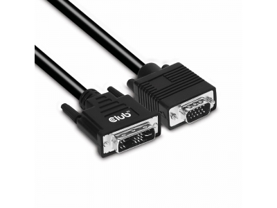CABLE DVI-A TO VGA 3M/M/M CAC-1243 CLUB3D