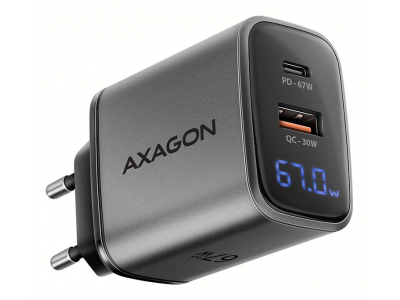 MOBILE CHARGER WALL USB 67W/GAN 2PORT ACU-PQ67D AXAGON