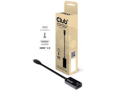 I/O ADAPTER MINI DP TO HDMI/ACTIVE M/F CAC-1180 CLUB3D