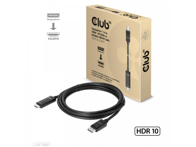 CABLE DP TO HDMI 3M/M/M CAC-1087 CLUB3D