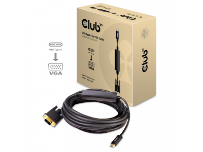 CABLE USB-C TO VGA 5M/M/M CAC-1512 CLUB3D