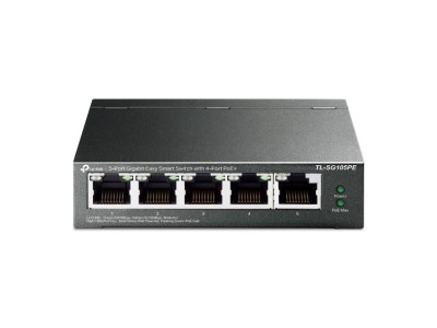 Switch|TP-LINK|Desktop/pedestal|5x10Base-T / 100Base-TX / 1000Base-T|PoE ports 4|TL-SG105PE