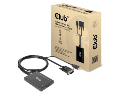 I/O ADAPTER VGA TO HDMI+USB/0.6M M/F CAC-1720 CLUB3D