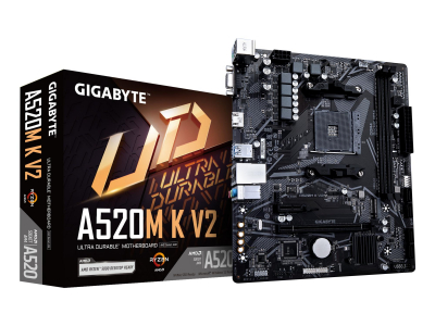 Mainboard|GIGABYTE|AMD A520|SAM4|Micro-ATX|Memory DDR4|Memory slots 2|1xPCI-Express 3.0 1x|1xPCI-Express 3.0 16x|1xM.2|1x15pin D-sub|1xHDMI|2xUSB 2.0|4xUSB 3.2|1xPS/2|1xRJ45|3xAudio port|A520MKV21.1