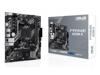 Mainboard|ASUS|AMD A520|SAM4|Micro-ATX|Memory DDR4|Memory slots 2|1xPCI-Express 3.0 1x|1xPCI-Express 3.0 16x|1xM.2|1xHDMI|2xUSB 2.0|4xUSB 3.1|2xPS/2|1xRJ45|3xAudio port|PRIMEA520M-R