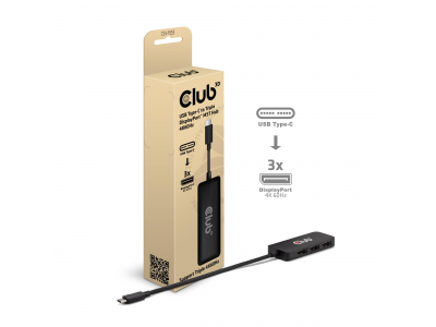 I/O HUB USB-C 3PORT DP/CSV-1553 CLUB3D