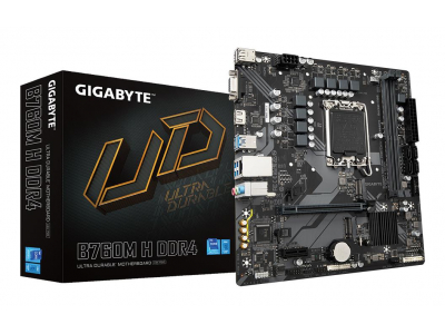 Mainboard|GIGABYTE|Intel B760 Express|LGA1700|Micro-ATX|Memory DDR4|Memory slots 2|1xPCI-Express 3.0 1x|1xPCI-Express 4.0 16x|2xM.2|1x15pin D-sub|1xHDMI|1xAudio-In|1xAudio-Out|1xMicrophone|2xUSB 2.0|4xUSB 3.2|1xRJ45|B760MHDDR4