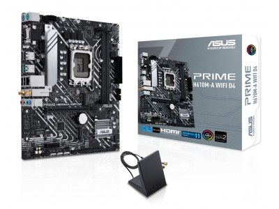 Mainboard|ASUS|Intel H610|LGA1700|Micro-ATX|Memory DDR4|Memory slots 2|1xPCI-Express 3.0 1x|1xPCI-Express 4.0 16x|2xM.2|1x15pin D-sub|1xHDMI|1xDisplayPort|2xAudio-In|1xAudio-Out|4xUSB 2.0|2xUSB 3.2|2xPS/2|1xRJ45|2xRF-Out|H610M-AWIFID4