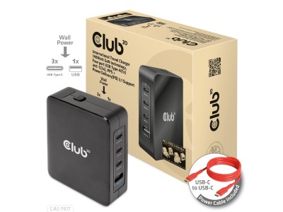MOBILE TRAVEL CHARGER USB-C/140W GAN CAC-1917 CLUB3D
