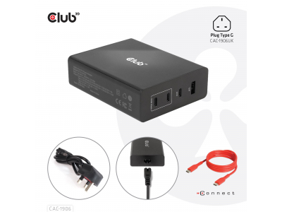 MOBILE TRAVEL CHARGER USB-C/132W GAN CAC-1906 CLUB3D