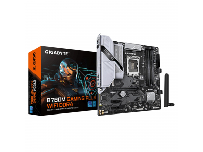 Mainboard|GIGABYTE|GIGABYTE B760M GAMING PLUS WIFI DDR4 (REV. 1.1)|Intel B760|LGA 1700|micro ATX|RAM DDR4-SDRAM|4xSlots|Wi-Fi Yes|Bluetooth Yes|2xNumber of M.2 (M) slots|B760MGPWIFIDDR41.1