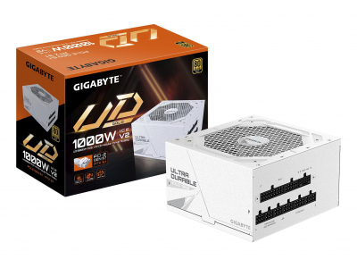 Power Supply|GIGABYTE|UD1000GM PG5 ICE|ATX 3.1|1000 Watts|Efficiency 80 PLUS GOLD|PFC Active|MTBF 100000 hours|GP-UD1000GMPG5ICE