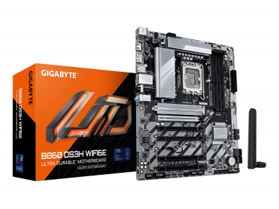 Mainboard|GIGABYTE|Intel B860 Express|LGA1851|ATX|Memory DDR5|5xPCI-Express 16x|2xM.2|1xHDMI|1xDisplayPort|1xAudio-In|1xAudio-Out|1xMicrophone|1xUSB 2.0|1xUSB 3.2|1xUSB-C|1xPS/2|1xRJ45|B860DS3HWIFI6E1.0