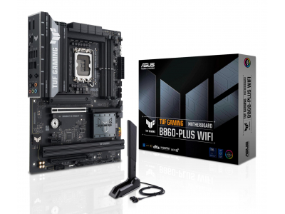 Mainboard|ASUS|Intel B860 Express|LGA1851|ATX|Memory DDR5|Memory slots 4|1xPCI-Express 4.0 1x|1xPCI-Express 4.0 16x|1xPCI-Express 5.0 16x|3xM.2|1xHDMI|1xDisplayPort|2xUSB 2.0|3xUSB 3.0|2xUSB 3.2|1xUSB-C|1xOptical S/PDIF|1xRJ45|5xAudio port|TUFGAMINGB860-PLUSWIFI