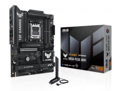 Mainboard|ASUS|AMD B850|SAM5|ATX|Memory DDR5|Memory slots 4|2xPCI-Express 4.0 1x|1xPCI-Express 4.0 16x|1xPCI-Express 5.0 16x|3xM.2|1xHDMI|1xDisplayPort|2xUSB 2.0|4xUSB 3.1|3xUSB 3.2|1xUSB-C|1xRJ45|5xAudio port|TUFGAMINGB850-PLUSWIFI